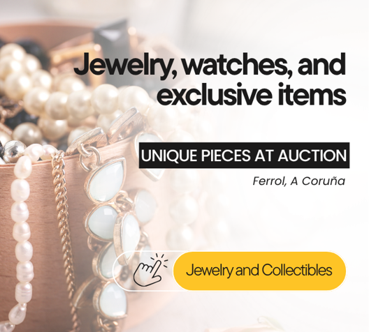 Gold jewelry: rings, bracelets and earrings at auction with diamonds and gemstones - Court no. 1 of A Coruña